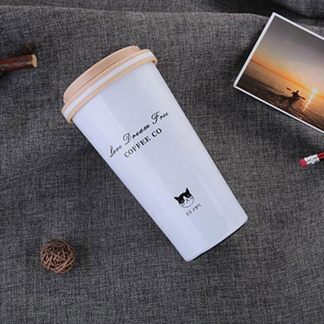 500ML Portable Stainless Steel Creative Gift Coffee Cup Office Vacuum Thermos Mug - DealBuddy