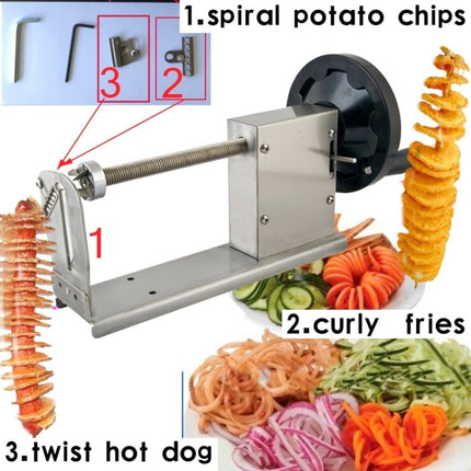 528 - 1 Manual Twisted Potato Cutter,Potato Chips Slicer,High Quality French Fry Cutter - DealBuddy
