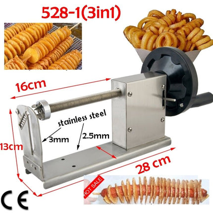 528 - 1 Manual Twisted Potato Cutter,Potato Chips Slicer,High Quality French Fry Cutter - DealBuddy