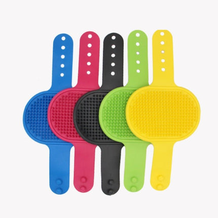 5pcs Pet Bathing Massage Brush For Dogs Cleaning And Beauty Tools, Yellow, Blue, Green, Rose Red, Black - DealBuddy