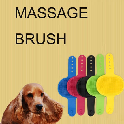 5pcs Pet Bathing Massage Brush For Dogs Cleaning And Beauty Tools, Yellow, Blue, Green, Rose Red, Black - DealBuddy
