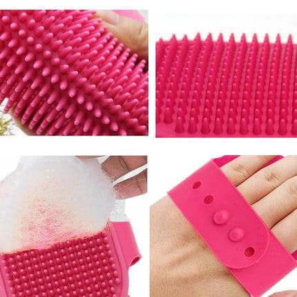 5pcs Pet Bathing Massage Brush For Dogs Cleaning And Beauty Tools, Yellow, Blue, Green, Rose Red, Black - DealBuddy
