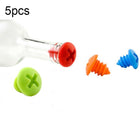 5pcs Screw Shape Red Wine Preservation Silicone Bottle Stopper Random Colour Delivery - DealBuddy