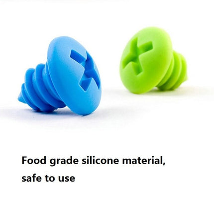 5pcs Screw Shape Red Wine Preservation Silicone Bottle Stopper Random Colour Delivery - DealBuddy