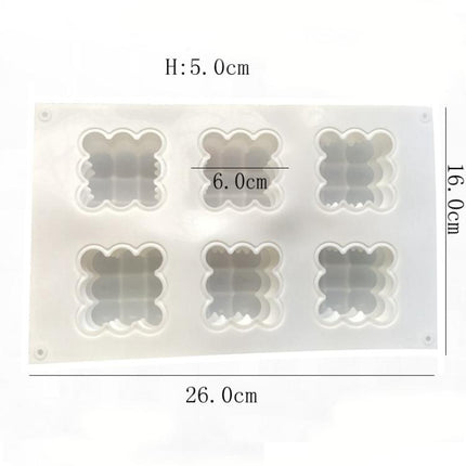 6 - Cavity 3D Magic Cube Silicone Mousse Cake Mold Fondant Candle Mold - DealBuddy