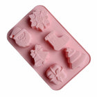 6 Cavity Cake Mold Food Grade Non - Stick Silicone Merry Christmas Festival Dessert Making Mould - DealBuddy