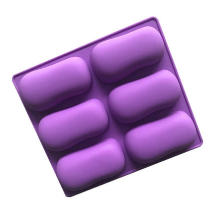 6 Grids Handmade Aromatherapy Soap Mould Baking DIY Silicone Molds - DealBuddy