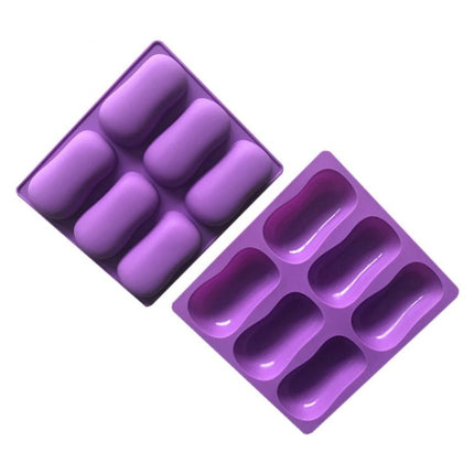 6 Grids Handmade Aromatherapy Soap Mould Baking DIY Silicone Molds - DealBuddy