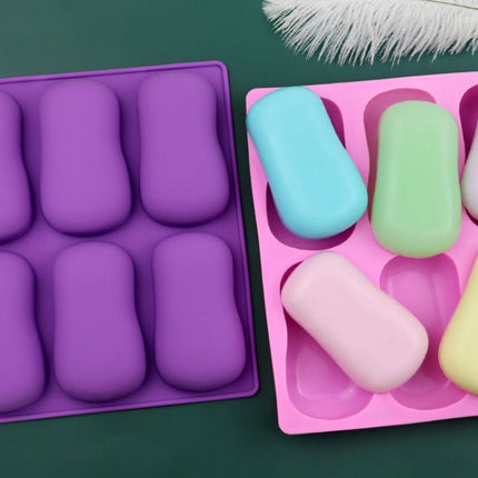 6 Grids Handmade Aromatherapy Soap Mould Baking DIY Silicone Molds - DealBuddy