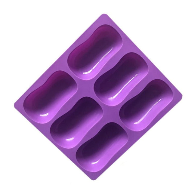 6 Grids Handmade Aromatherapy Soap Mould Baking DIY Silicone Molds - DealBuddy
