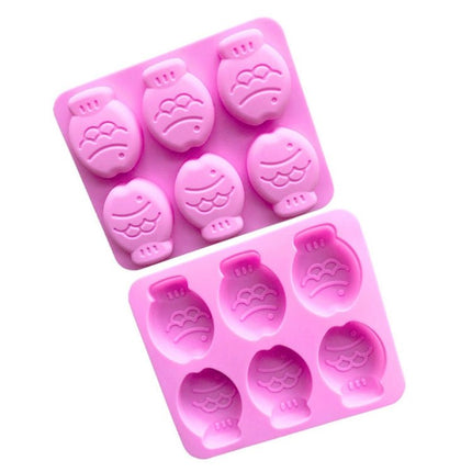 6 Grids Little Fish Shape Silicone Cake Mould Handmade Soap Mould - DealBuddy