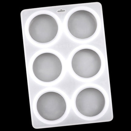 6 Grids Round Silicone Cake Molds Home DIY Handmade Soap Mould - DealBuddy