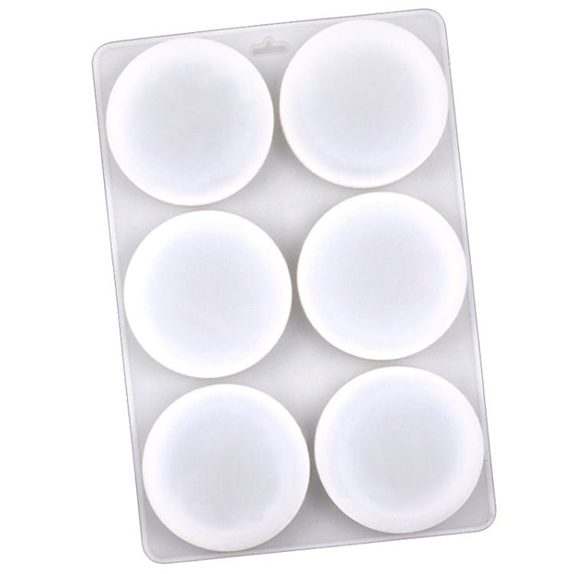 6 Grids Round Silicone Cake Molds Home DIY Handmade Soap Mould - DealBuddy