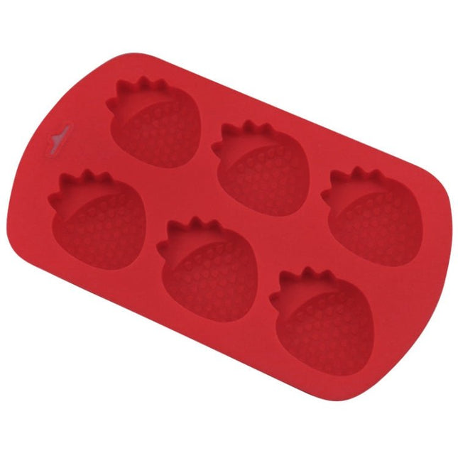 6 Grids Strawberry Silicone Cake Mold Baking DIY Chocolate Mould - DealBuddy