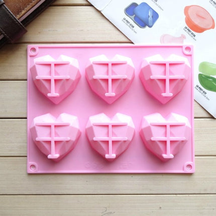 6 in 1 Heart Shape Silicone Mold For Baking Mousse Cake DIY Silicone Molds - DealBuddy