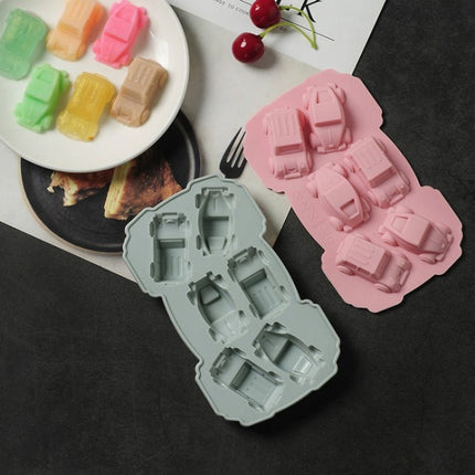 6 PCS Creative Cake Chocolate Mold 3D Car Cartoon Household Silicone Baking Ice Tray Mold - DealBuddy