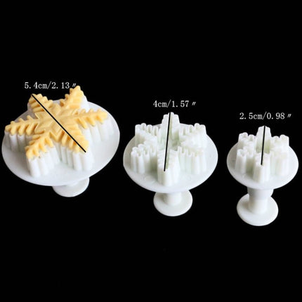 6 PCS Fondant Cake Tool Fine Snowflake Spring Mould Set - DealBuddy