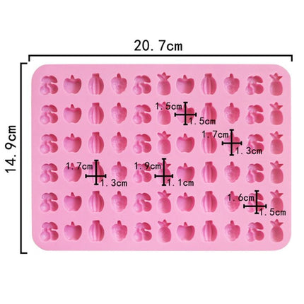 66 Grids Fruit Silicone Fudge Molds Mini Candy Molds - DealBuddy