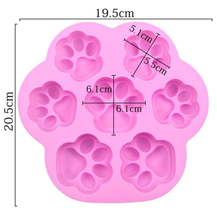 7 Cells Small and Large Cat Paw Silicone Cake Mould Cartoon DIY Handmade Essential Oil Soap Moulds - DealBuddy