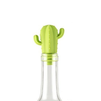 7 PCS Creative Cactus Silicone Wine Bottle Stopper + Wine Glass Marker Set - DealBuddy