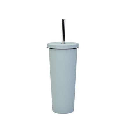 700ml Large Capacity Double Stainless Steel Straw Cup Vacuum Outdoor 304 Insulation Cup Car Water Cup - DealBuddy