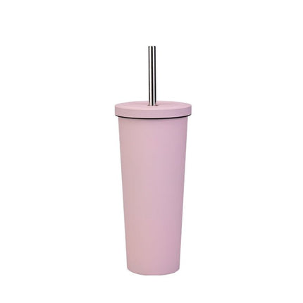 700ml Large Capacity Double Stainless Steel Straw Cup Vacuum Outdoor 304 Insulation Cup Car Water Cup - DealBuddy