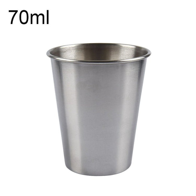 70ml Single Wall Electropolished Stainless Steel Brief Wine Cup(Silver) - DealBuddy