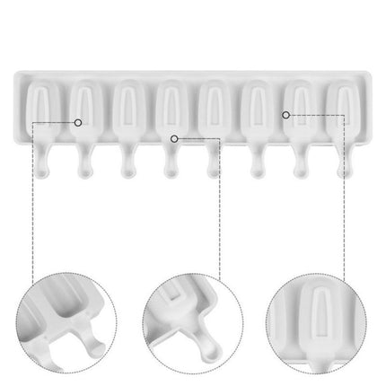 8 Even Silicone Ice Cream Mold Creative Handmade Ice Cube Mold - DealBuddy