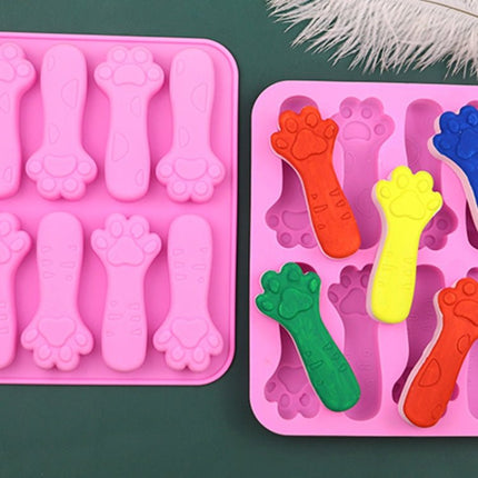 8 Grids Cats Claw DIY Baby Teething Silicone Molds Cake Baking Mould - DealBuddy
