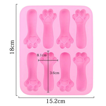 8 Grids Cats Claw DIY Baby Teething Silicone Molds Cake Baking Mould - DealBuddy