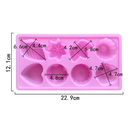 8 Grids Floral Silicone Baking Mould DIY Aroma Soap Mold - DealBuddy