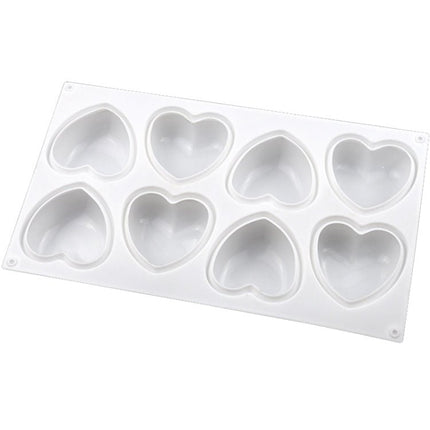 8 Grids Heart Silicone Chocolate Mold Handmade Aroma Soap Mould - DealBuddy