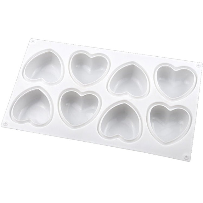 8 Grids Heart Silicone Chocolate Mold Handmade Aroma Soap Mould - DealBuddy