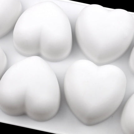 8 Grids Heart Silicone Chocolate Mold Handmade Aroma Soap Mould - DealBuddy
