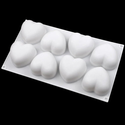 8 Grids Heart Silicone Chocolate Mold Handmade Aroma Soap Mould - DealBuddy