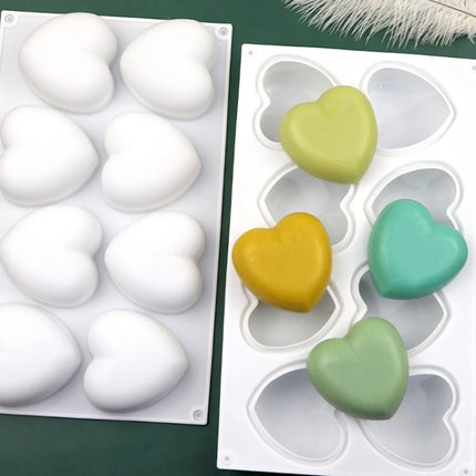 8 Grids Heart Silicone Chocolate Mold Handmade Aroma Soap Mould - DealBuddy