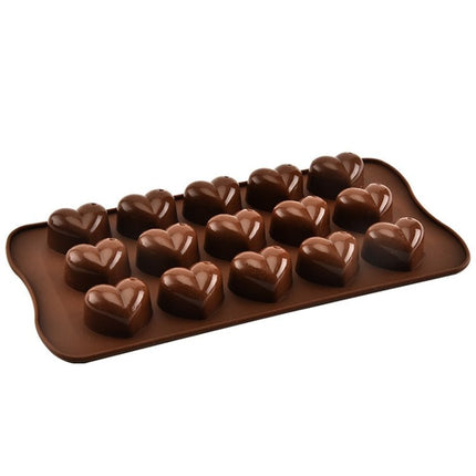 8 PCS Silicone Love Shape 15 Grid Cake Chocolate Ice Tray Mold - DealBuddy