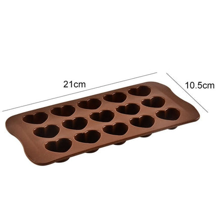8 PCS Silicone Love Shape 15 Grid Cake Chocolate Ice Tray Mold - DealBuddy