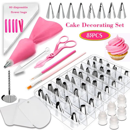 83 in 1 Cake Decorating Mouth Baking Tool Set Icing And Pastry Coloring Utensils - DealBuddy
