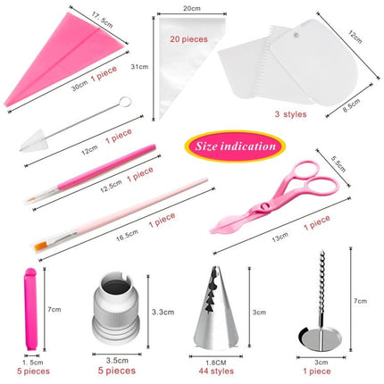 83 in 1 Cake Decorating Mouth Baking Tool Set Icing And Pastry Coloring Utensils - DealBuddy