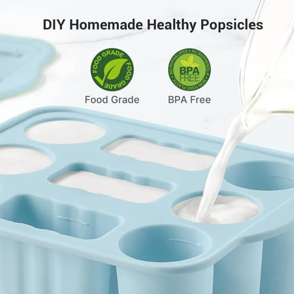 9 Grids Ice Cream Mould Silicone Ice Compartment Homemade Ice Cube Membrane Maker - DealBuddy