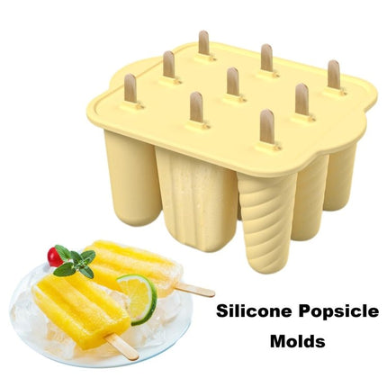 9 Grids Ice Cream Mould Silicone Ice Compartment Homemade Ice Cube Membrane Maker - DealBuddy