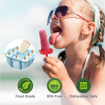 9 Grids Ice Cream Mould Silicone Ice Compartment Homemade Ice Cube Membrane Maker - DealBuddy