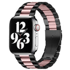 For Apple Watch Series 10 42mm / 9&8&7 41mm / SE 3&SE 2&6&SE&5&4 40mm / 3&2&1 38mm Fold Buckle 3 Beads Stainless Steel Watch Band