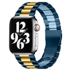 For Apple Watch Series 10 42mm / 9&8&7 41mm / SE 3&SE 2&6&SE&5&4 40mm / 3&2&1 38mm Fold Buckle 3 Beads Stainless Steel Watch Band