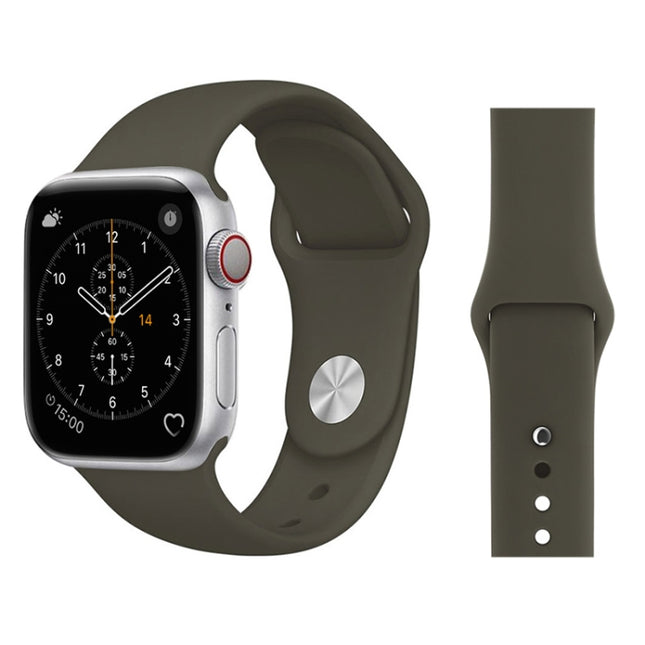 For Apple Watch Series 3 & 2 & 1 38mm Fashion Simple Style Silicone Wrist Watch Band - DealBuddy