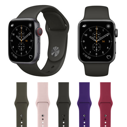 For Apple Watch Series 3 & 2 & 1 38mm Fashion Simple Style Silicone Wrist Watch Band - DealBuddy