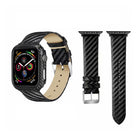 Genuine Leather Carbon Fiber Strap for Apple Watch Series 5 & 4 40mm & Series 3 & 2 & 1 38mm - DealBuddy