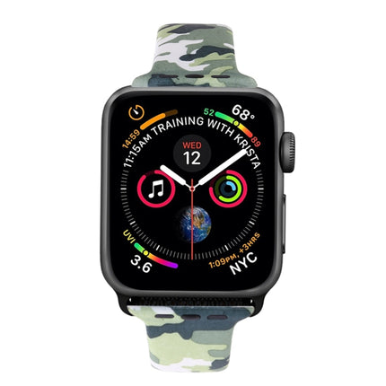 Silicone Printing Strap for Apple Watch Series 5 & 4 40mm (Color Flower Pattern)