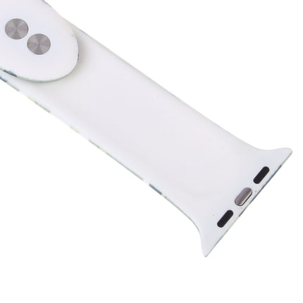 Silicone Printing Strap for Apple Watch Series 5 & 4 40mm (Color Flower Pattern)